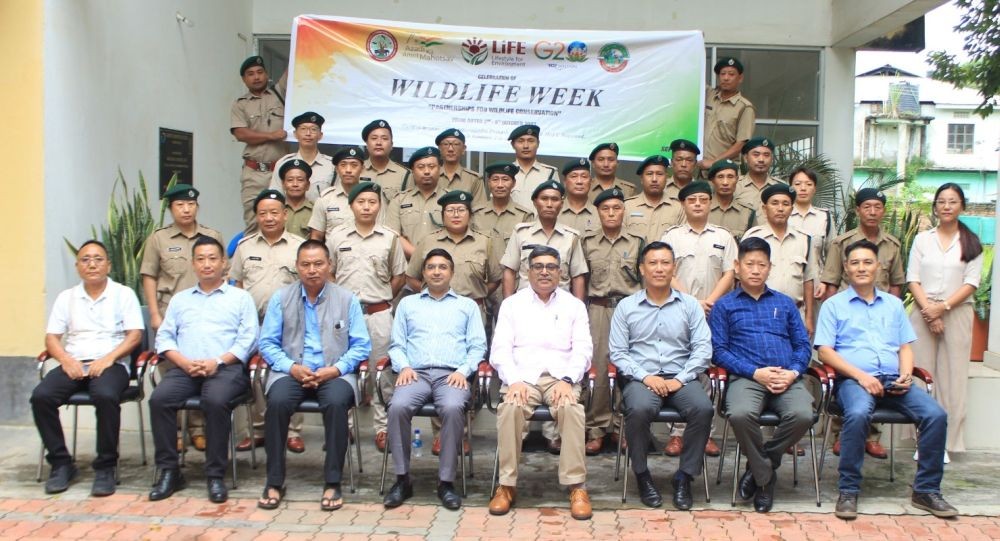 Officials with the trainees during the celebration of 69th National Wildlife Week at State Environment & Forestry Training Institute, Dimapur on October 6.
